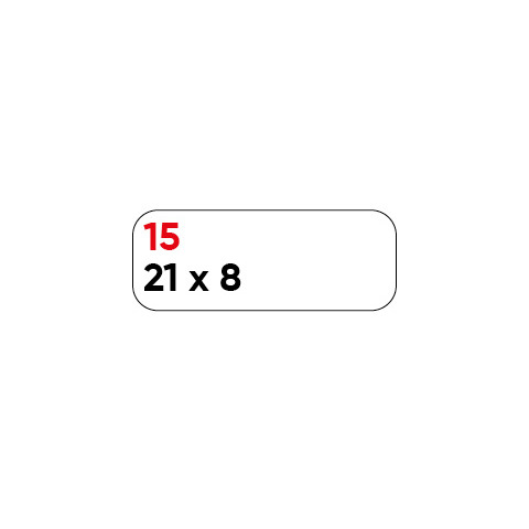Etichette bianche permanenti Markin Copiatabu 21×8 mm – conf. 10 blister da 10 ff – X11015