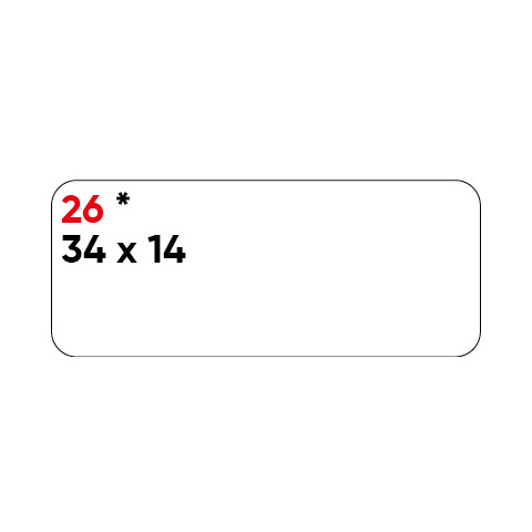 Etichette bianche permanenti Markin Copiatabu 34×14 mm – conf. 10 blister da 10 ff – X11026