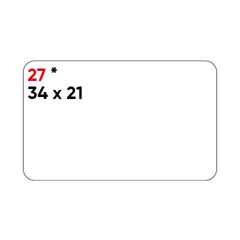 Etichette bianche permanenti Markin Copiatabu 34×21 mm – conf. 10 blister da 10 ff – X11027