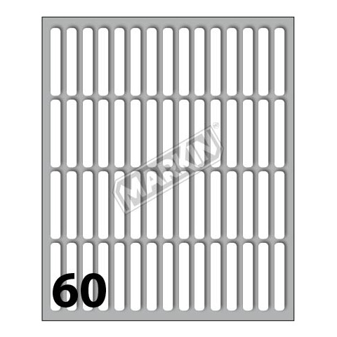 Etichette bianche permanenti Markin Copiatabu 34×5 mm – conf. 10 buste da 10 fogli/cad. – X11024