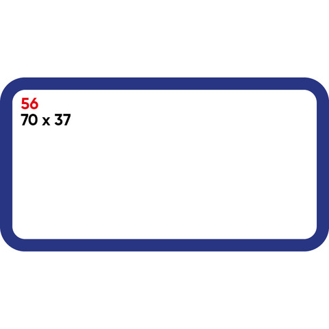 Etichette bianche permanenti Markin Copiatabu 70×37 mm bordata conf. 10 blister da 10 ff – X11056