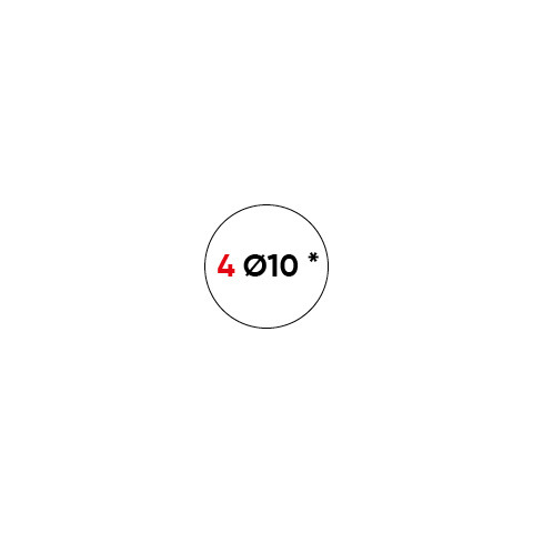 Etichette permanenti Markin Copiatabu Ø 10 mm – bianco – conf. 10 blister da 10 ff – X11004