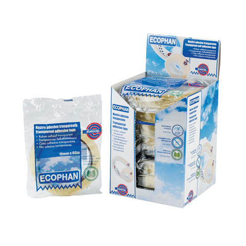 Nastro adesivo Eurocel ECOPHAN formato 15 mm x 66 m – conf. 10 pz – 001417158