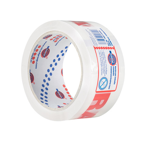Nastro adesivo stampato per imballo Eurocel formato 50 mm x 66 m – scritta fragile – 1000000391