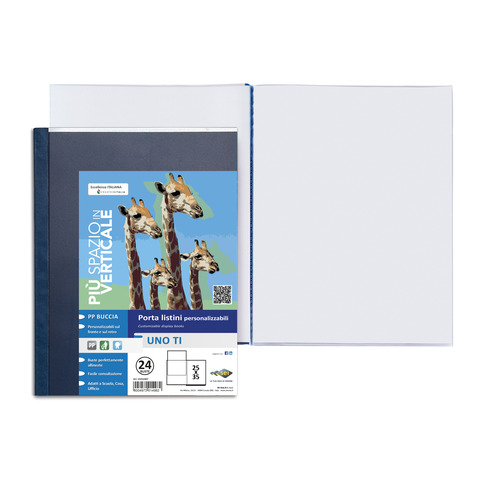 Portalistini UNO T Sei Rota a libro PP buccia – 25×35 cm – 24 interni – blu – 55252407