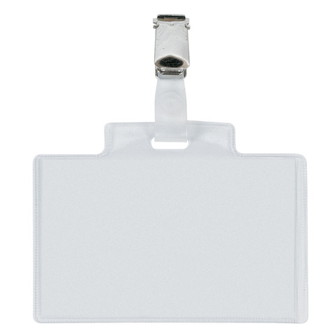 Targa portabadge con clip Sei Rota PASS 3E – formato 9,5×6 cm – conf. 100 pezzi – 318005