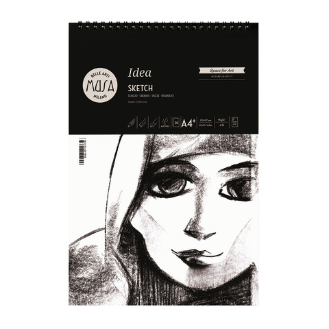 Blocco con spirale Belle Arti Musa Idea Sketch – 90 g – A4 30 fogli – MU123394