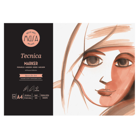 Blocco Musa Tecnica Marker A4 – 75 g/m² – 50 ff – MU135294