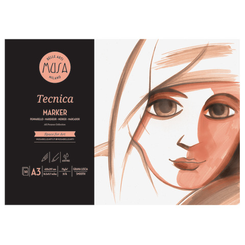 Blocco Marker Musa Tecnica A3 – 75 g/m² – 50 ff – MU135293