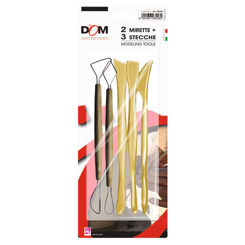 Miretta professionale DOM – set composto da 2 mirette e 3 stecche – 255/BL