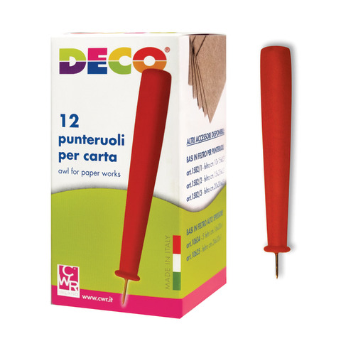 Punteruoli per carta Deco formato 9 cm – conf. da 12 pezzi – rosso – 1583