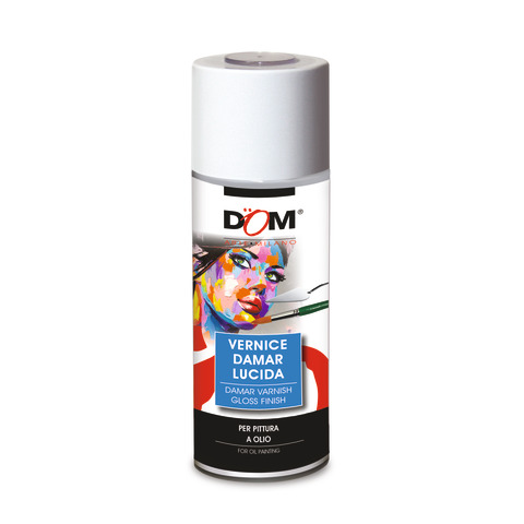 Vernice fissativa Damar DOM per pittura a olio – effetto lucido – 400 ml – 626