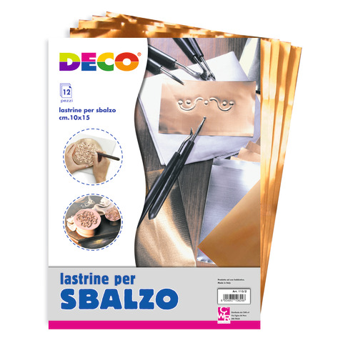 Lastrine in alluminio e rame Deco spessore 1,2 mm – conf. 12 pezzi – 113/7