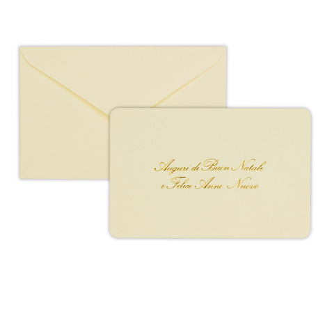 Cartoncino auguri di Natale Rex-Sadoch formato 14×9 cm – conf. 100 pezzi – crema – 21208