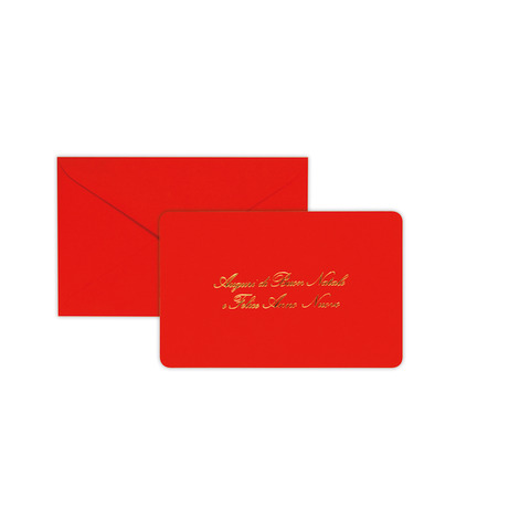 Cartoncino auguri di Natale Rex-Sadoch formato 14×9 cm – conf. 100 pezzi – rosso – 2107