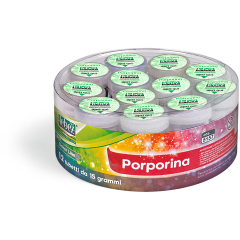 Porporina Lebez Dekor Line in barattolo 15 g – colori assortiti – conf. 12 pezzi – 5157