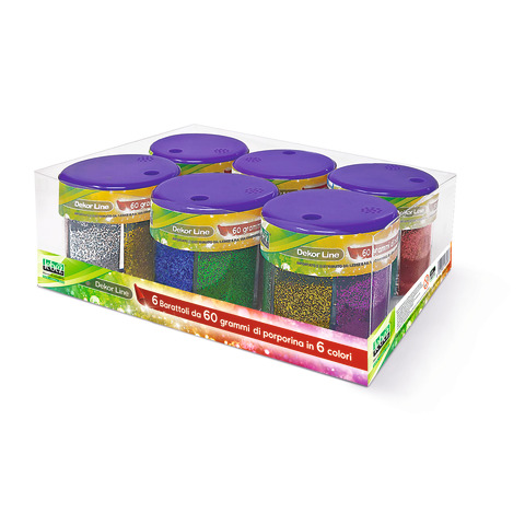 Porporina Lebez Dekor Line in barattolo 60 g – colori assortiti – conf. 6 pezzi – 80318