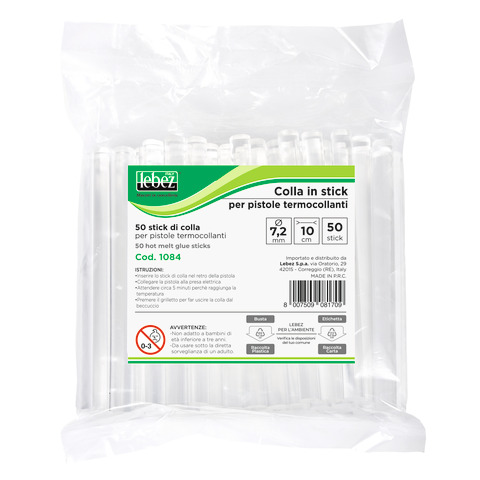 Colla a caldo Lebez diametro 7,2 mm – confezione 50 pezzi 1084