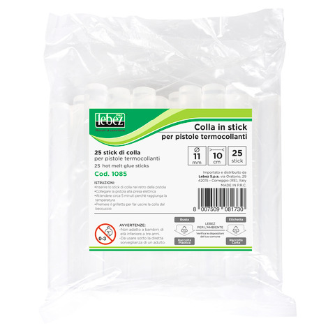 Colla a caldo Lebez diametro 11 mm – confezione 25 pezzi 1085