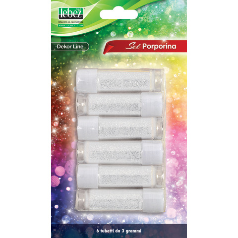 Porporina Lebez Dekor Line in tubetto 3 g – colore bianco – conf. 6 pezzi – 5134-B