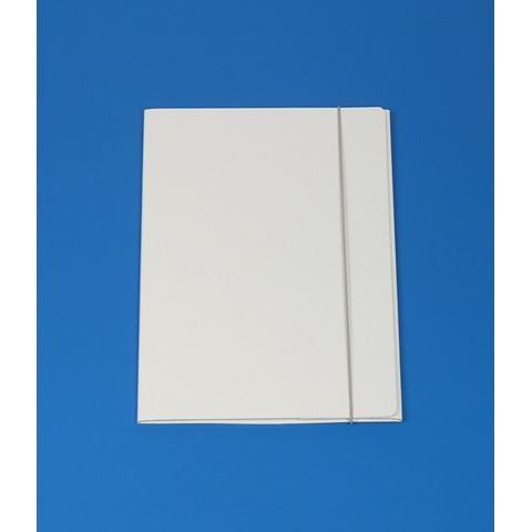 Cartella a tre lembi con elastico Cartotecnica del Garda 25×34 cm 0,8 mm colore bianco – CG0032LBXXXAE13