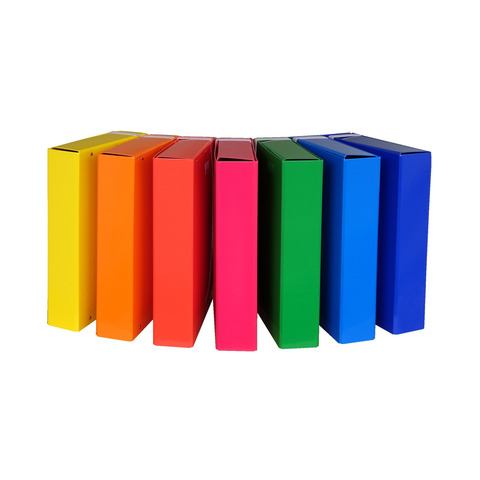 Cartella a tre lembi con elastico Cartotecnica del Garda 25×34,5 cm dorso 7 cm – conf. 7 colori assortiti