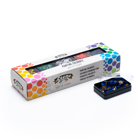Puntine colorate Leone Dell’Era colori assortiti -10 scatole da 50 pezzi – PP50T1013 ST