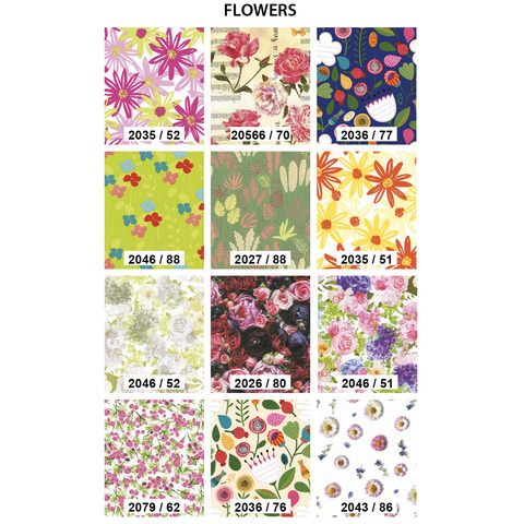 Carta regalo Bolis 70×100 cm patinata Flowers – conf. 50 pz – 79007948600 -19
