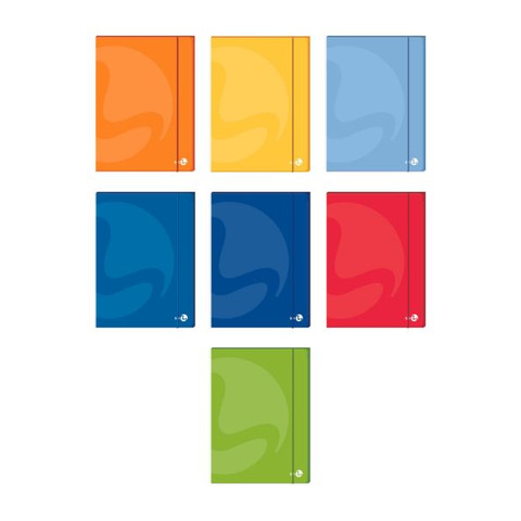 Cartellette 3 lembi BM Color con dorso 1 cm ed elastico colori assortiti conf. 6 pz  – 112775
