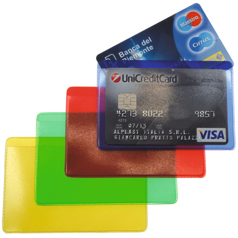 Portacarte Alplast Cristal Card a due scomparti – colori assortiti – 999/C