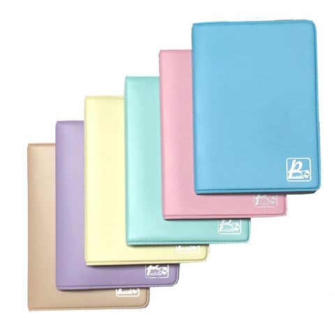 Portacarte a libro Alplast Pluricard Smile – 14 scomparti colori pastello – 880P