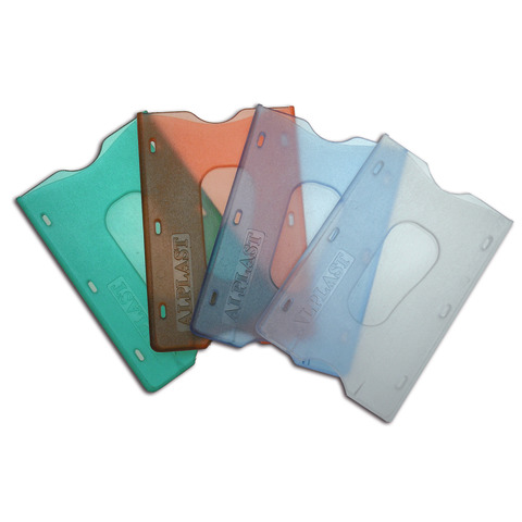 Portacarte rigido Alplast Portacard – 1 scomparto con asola estrattrice – trasparenti assortiti – 1009