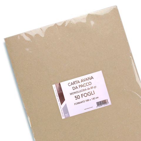 Carta da pacco Florio Carta ripiegata 80 g/m² – 100×140 cm  avana – conf. 50 pz – 1403_1
