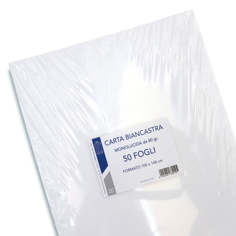 Carta da pacco Florio Carta ripiegata 80 g/m² – 100×140 cm bianco – conf. 50 pz – 2145