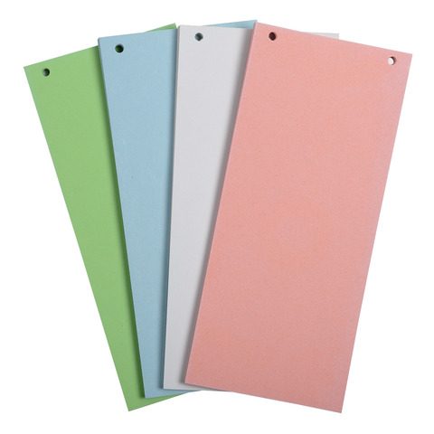 Divisori Exacompta formato 105×240 mm 180 g/m² colori assortiti – conf. 100 pezzi – 13495B
