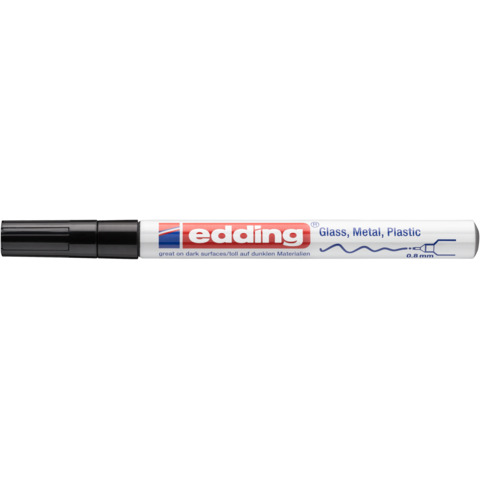 Marcatore a vernice edding 780 punta tonda 0,8 mm nero – 4-780001