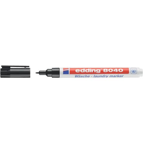 Marcatore per tessuti Edding 8040 punta tonda 1 mm nero – 4-8040001