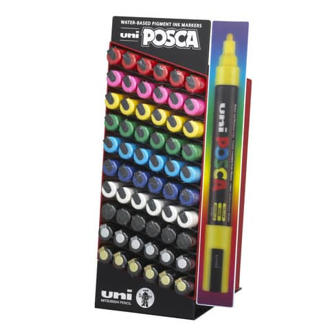 Espositore da banco 60 marcatori a tempera – colori assortiti punta PC5 – M PC5M 5D