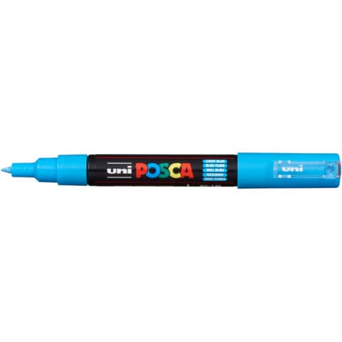 Marcatore a tempera POSCA Uni-Ball punta tonda 0,7 mm azzurro M PC1M AZ