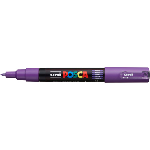 Marcatore a tempera POSCA Uni-Ball punta tonda 0,7 mm viola M PC1M VI
