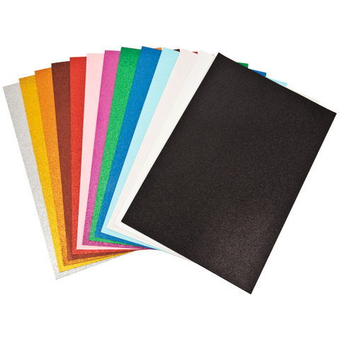 Foam in gomma Nikoffice EVA formato A4 colori assortiti glitterato non adesivo – conf. 10 fogli – 23NIK132