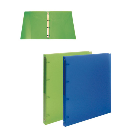 Raccoglitore trasparente 4 anelli Nikoffice in colori assortiti Ø 16 – rigato – 01NIK172/1