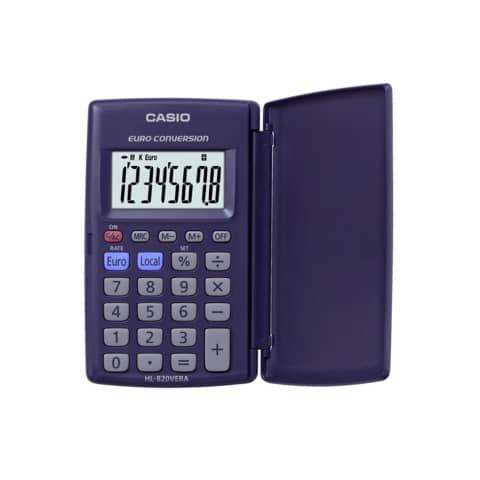 Calcolatrice tascabile Casio HL820VER 8 cifre – HL-820VERA-WA-EP