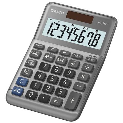Calcolatrice da tavolo MS80B Casio 8 cifre – MS-80F-WA-EP