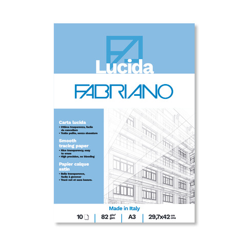 Blocco carta lucida Fabriano 10 fogli – 82 g formato A3 – 19100661