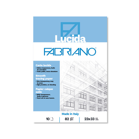 Blocco carta lucida Fabriano 10 fogli – 82 g formato 23×33 cm – 19100660