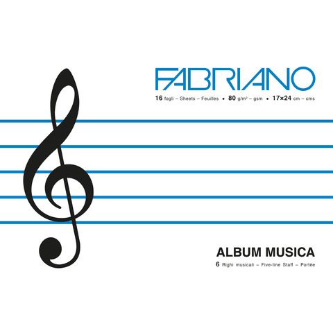 Album musica Fabriano 16 fogli – 80 g formato 17×24 cm – 19100772