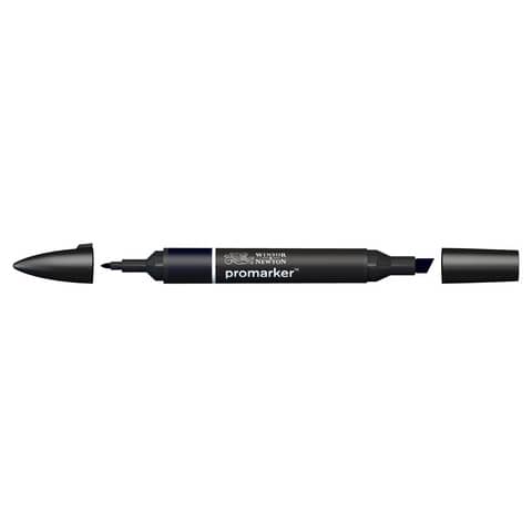 Pennarello Winsor&Newton Promarker doppia punta fine-larga – blue black XBB – 0203383