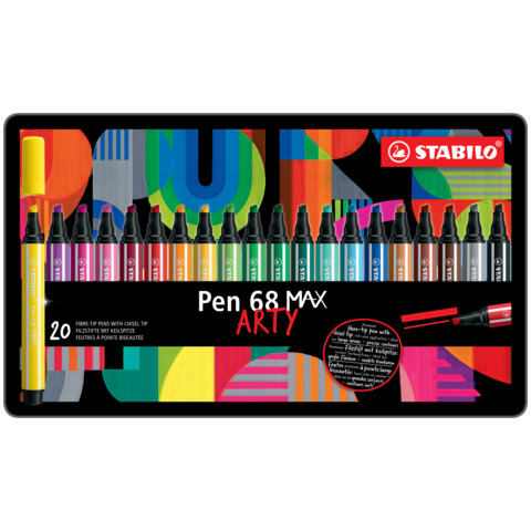 Pennarello Stabilo Pen 68 Max punta scalpello – conf. 20 pezzi – 768/20-31-20