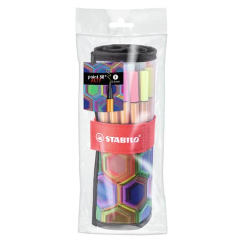 Rollerset Stabilo Point 88 fineliner – conf. 25 colori assortiti 8825-071-20